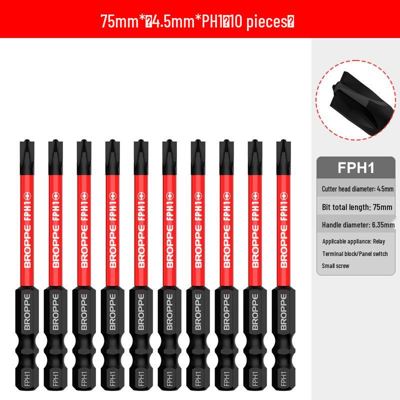 Verbesserter magnetischer, rutschfester Elektriker-Schraubendreherbit für Luft- und Schalttafelschalter