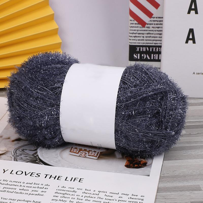 50G Knitting Premium Yarn Lustrous Acrylic High-Quality Fiber Durable Glass Knit-Friendly Thread Sparkly
