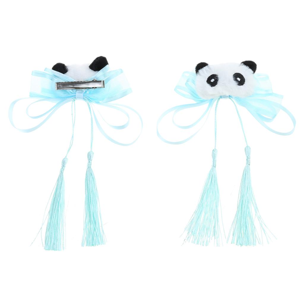 Chinese Hanfu Panda Hair Clip for Girl HarajukuStyle Cute Hairclip Y2K Subculture Hair Barrettes Teens Bowknot Side Clip