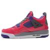Air Jordan 4 Retro Grade School 'Pink Foil' (Unisex) Pink Foil / White / Cement Grey / Electric Purple Kids' Basketball Shoes 487724 607