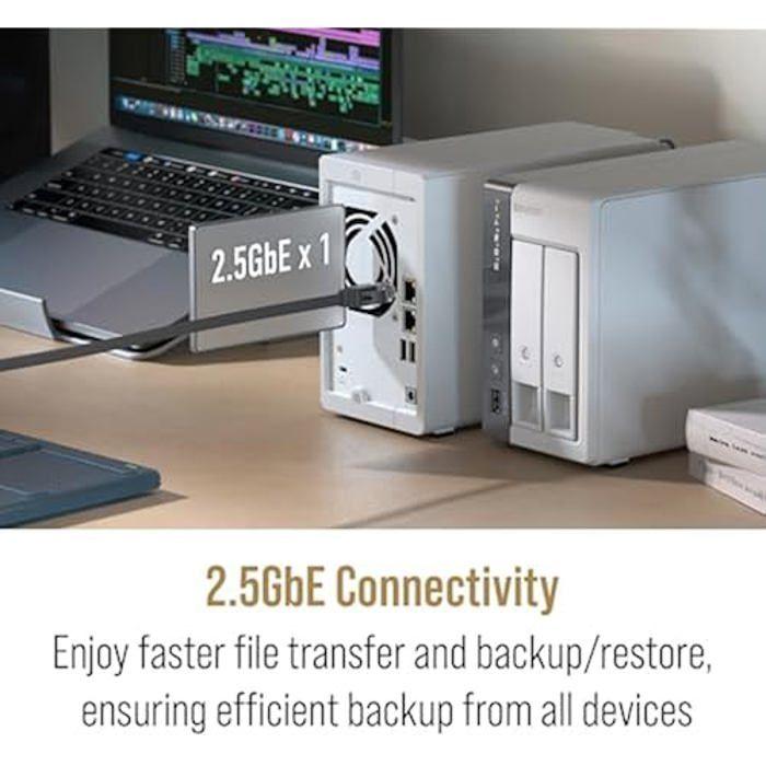 NAS - QNAP - TS-216G - 2 Baies - 4 Go RAM - 1x1GbE 1x2.5GbE