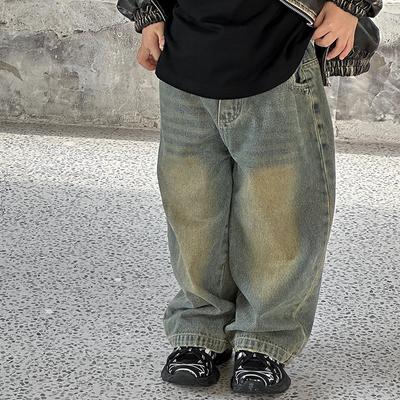 Baby Jungen Frühling Lose Kinder Retro Jeans Kindermode Denim Hosen Herbst Casual Kinder Baby Jungen Jeans