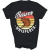 MIRABOZZI Szeptacz Bobrów Miłośnik Polowania na Bobry Koszulka Unisex Prezent dla Kobiet Mężczyzn T-shirt (czarny;XL)
