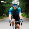 Lampaida Men's Aurora Short Sleeve Cycling Jersey - Tight-Fit Summer Road Bike Top.