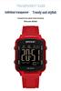 Sanda Dual Time Waterproof Transparent Sports Wristwatch with Colorful Single Display and Student Timer Function