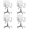 Day and Night - Day and Night Swivel Dining Chairs 4 Units White Synthetic Leather