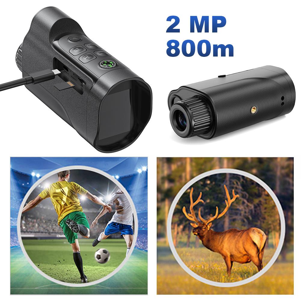 Digitales Nachtsicht-Monokular 10-faches digitales Zoom-Monokular-Teleskop Mini-Taschen-Monokular für Sternenbeobachtung Vogelbeobachtung Wandern