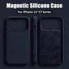Support Magnetic Wireless Charging Silicone Case for iPhone 17 16 15 14 13 12 11 Pro Max Soft Shockproof Cover for 14 15 16 Plus
