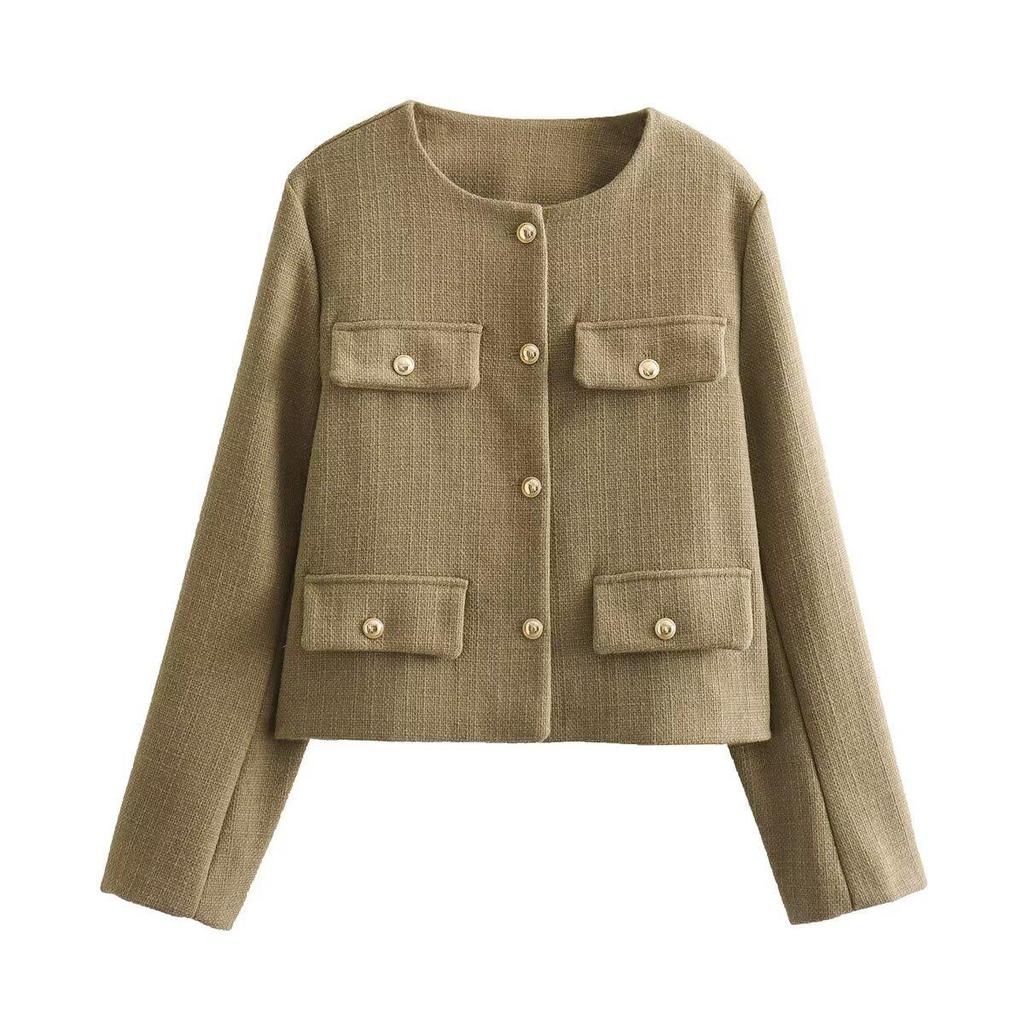 Women's European & American Fashion Casual Single-Breasted Jacket Coat, Autumn/Winter 2025, Style B88646