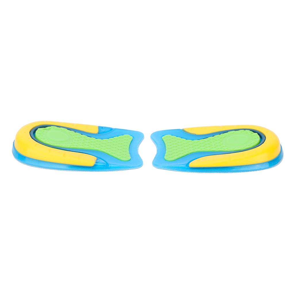 Heel Support Cups Shock Absorption Elastic Heel Pad Breathable Half Heel Insole for Pain Relief