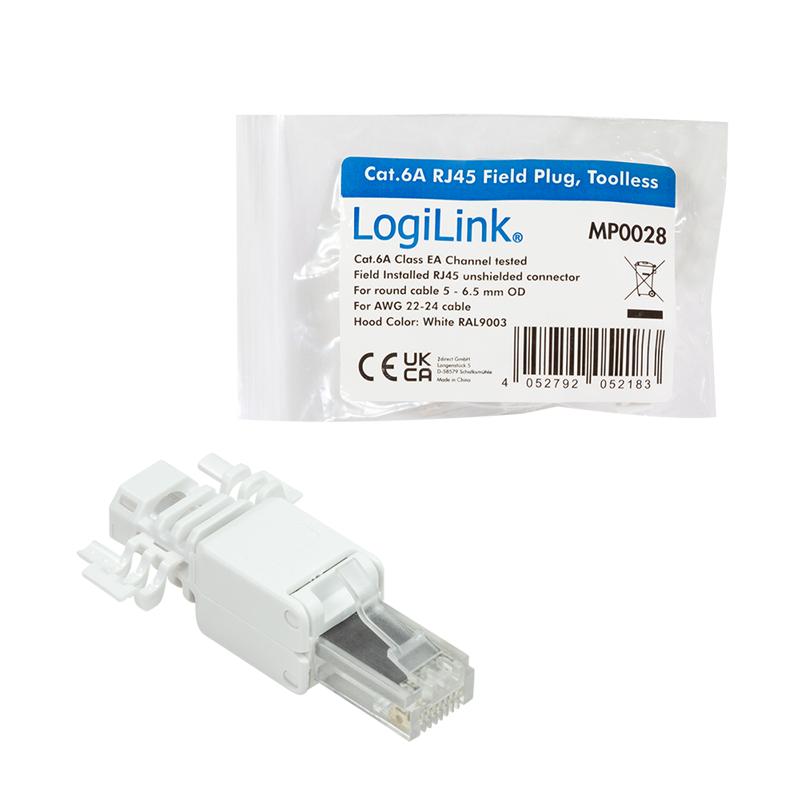 RJ45 Cat.6A LogiLink Plugs - Highest Speed, Easiest Installation