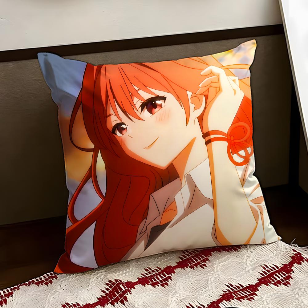 Animesan no enmusubi Cushion Cover Reversible Soft Durable Pillow Cover Home Car MultiScene Use for Daily Comfort