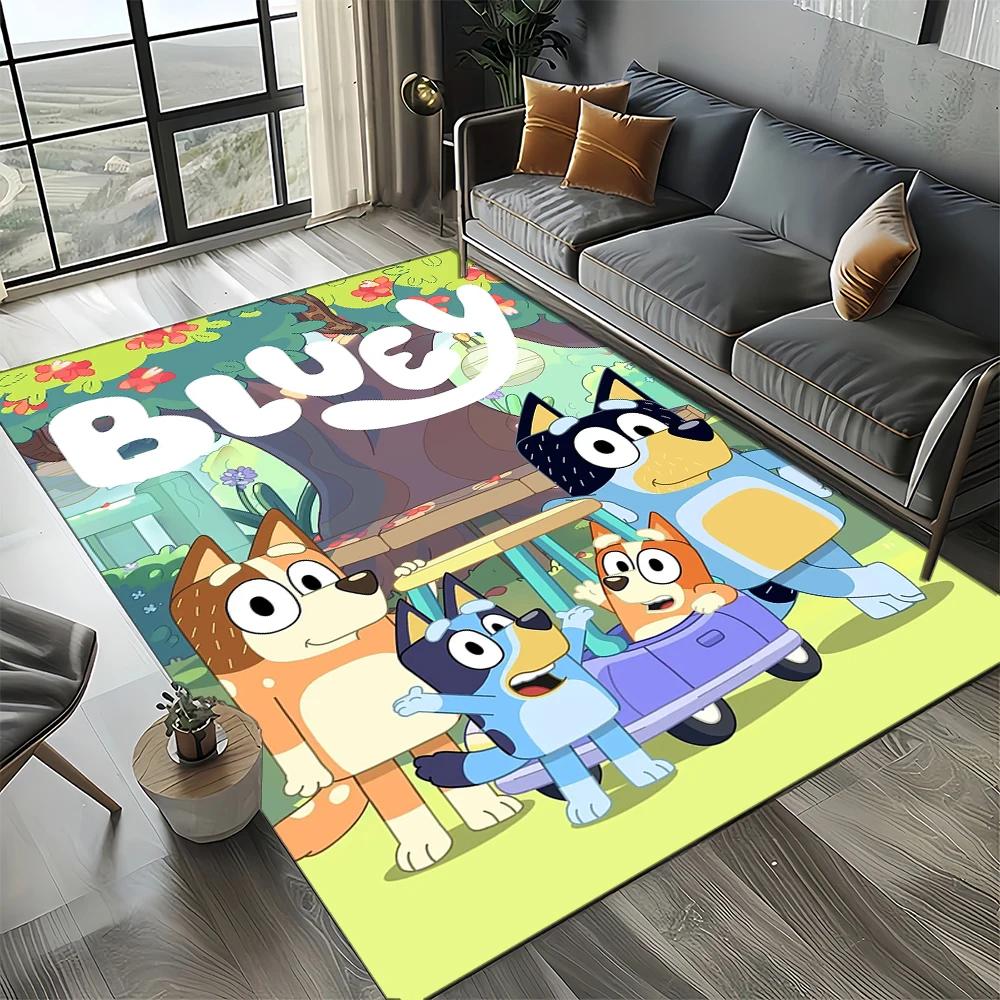 27 Style New B-Blueys Family Cartoon Dog Carpet Rug for Living Room Bedroom Home Sofa Decoration,Kids Play Non-slip Floor Mat