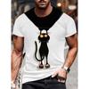 New Summer Men's Fashion T-shirt Personality Animal Pattern Printed Men's T-shirt Top