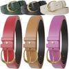 Women's Leather Belt with Golden Buckle 30646