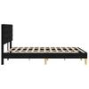Bed Frame with Headboard Black 120 x 190 cm Fabric