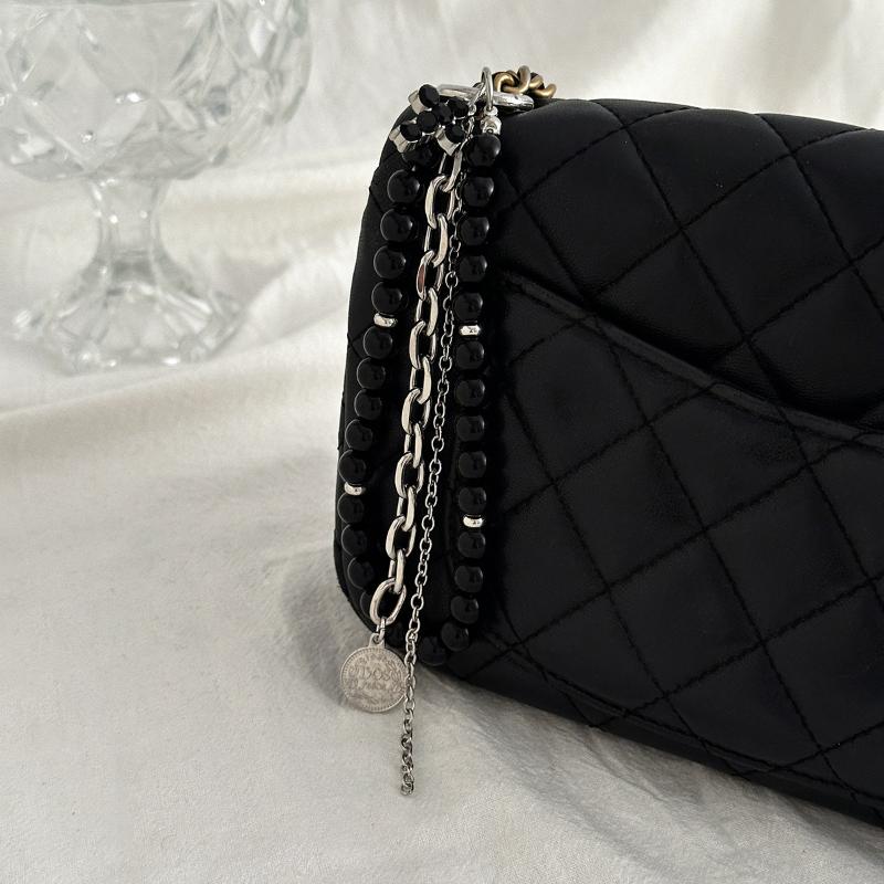 Metalen Parel Kralen Sleutelhanger Perzik Hart Vorm Kwastje Decoratie Kraal Tas Ketting Hanger Sieraden Tas Accessoires