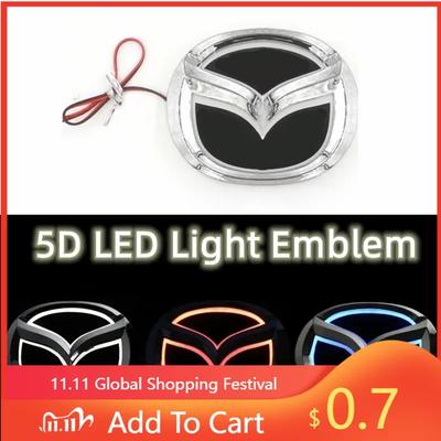 2025 Hot LED Badge Car Rear Front Light Emblem Logo Decoration for Mazda 2 3 6 CX7 8 CX5 MX5 323 Accessories Auto Styling Trunk