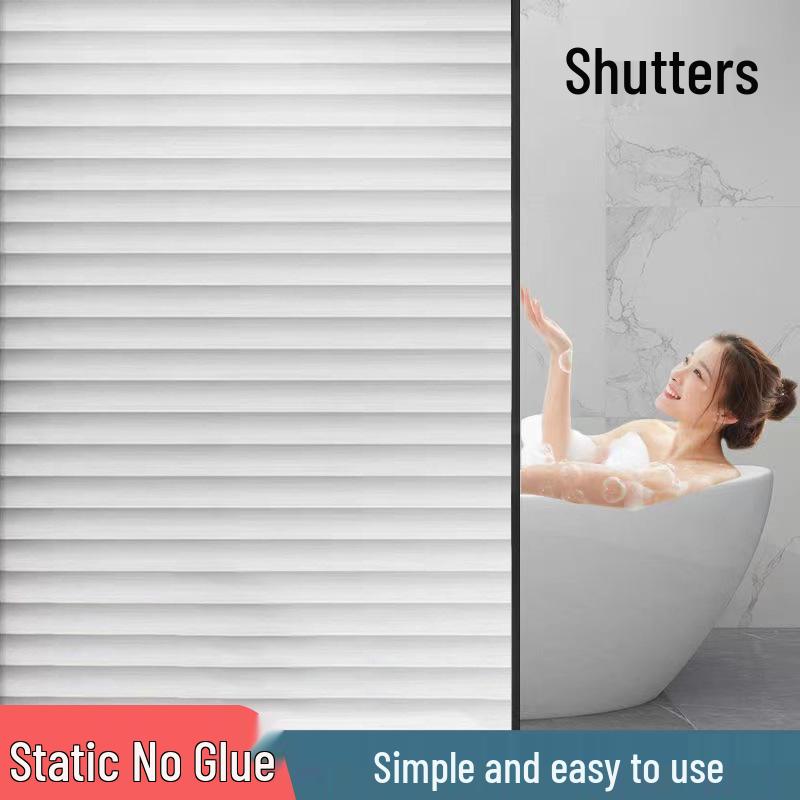 Frosted Glass Stickers: Light-Transmitting & Opaque Electrostatic Film for Bathroom Privacy.