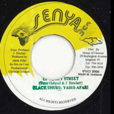 תקליט 7 אינץ' BLACK UHURU, YASUS AFARI - Up Mercy Street / גרסה SEN002 Senya Cum 2000 ג'מייקה רגאיי, סקא ודאב