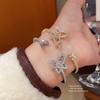 Butterfly Zircon Open Cuff Bracelet With Cubic Zirconia For Womens Fashion Jewelry