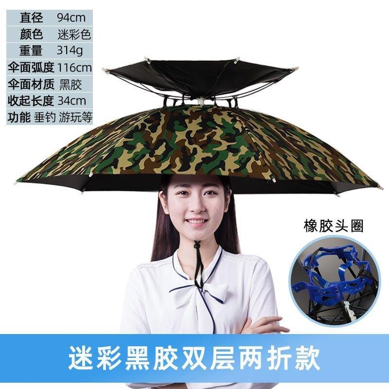 Head Umbrella Working in the Ground Head Umbrella Outdoor Fishing Tea Picking Sanitation Hat Sun Protection Umbrella Cap
