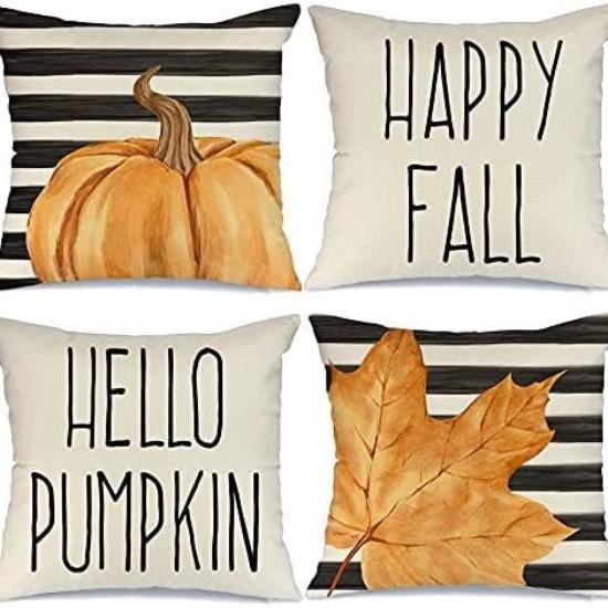 Halloween Pumpkin Letters Pushing Cover New Style Pushing Pillow Cover Pumpkin Festival Cushion Backrest Cover