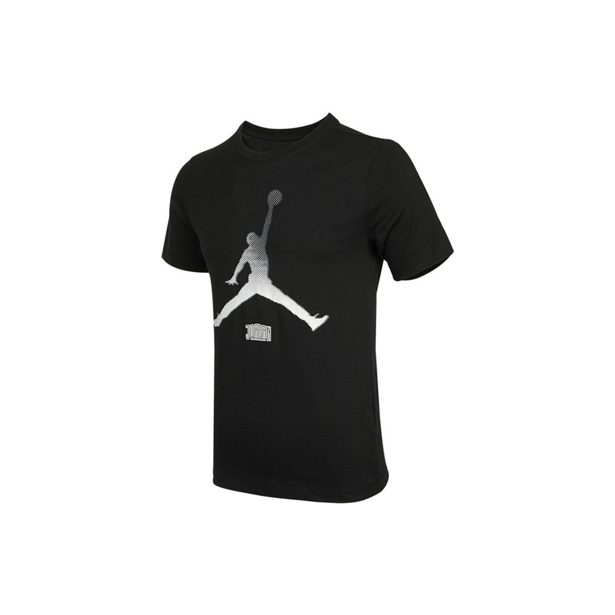 Air Jordan Jumpmanteecrew Casual Sports Breathable Printing Short Sleeve Black Men s DO8905-010 M