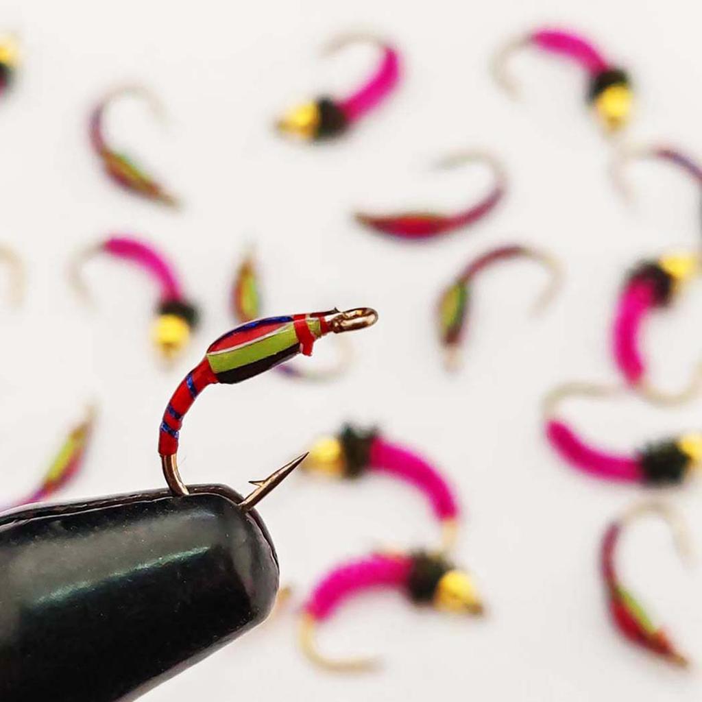 Fly Fishing Flies Bait 6/10Pcs/Set Dry Flies Brass Head Midges Bait&Caddis Midges Bait, for Trout Salmon Pike Fishing Fly Artificial Insect Lures