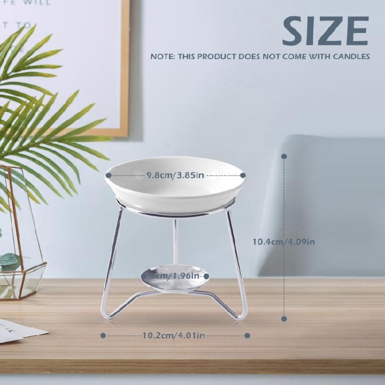 Stylish Essential Oil Burners Melt Warmer Tealight Candle Holder Metal Rack for Living Space and Bedroom Desk Ornament