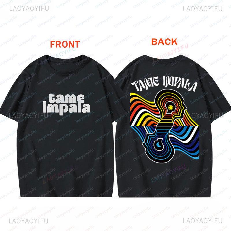 Tame Impala T Shirt Pop Rock Band Currents Short Sleeve Tee Shirt Men Women Graphic T Shirts Casual Vintage Oversized Tops S разноцветный
