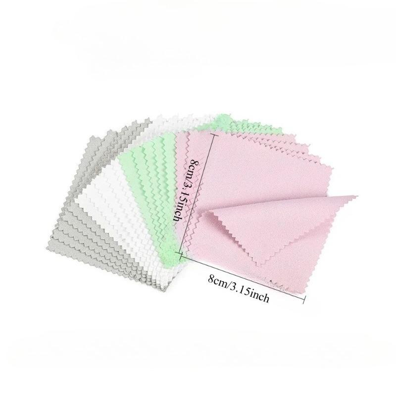 10/20pcs Polish Polishing Cloth Silver Color Cleaning Polishing Cloth Soft Clean Wipe Wiping Cloth, Suitable for wiping jewelry