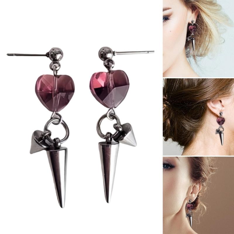 Elegant Cone Studs Earrings Featuring Delicate Heart Design Perfect for Fashion Forward Women and Trendsetters
