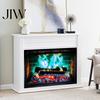 Cozy Living Room Decor Fireplace Flame Wall Decal, Vintage European Background Sticker, Self-Adhesive Waterproof Window Sticker Mural for Dining Space