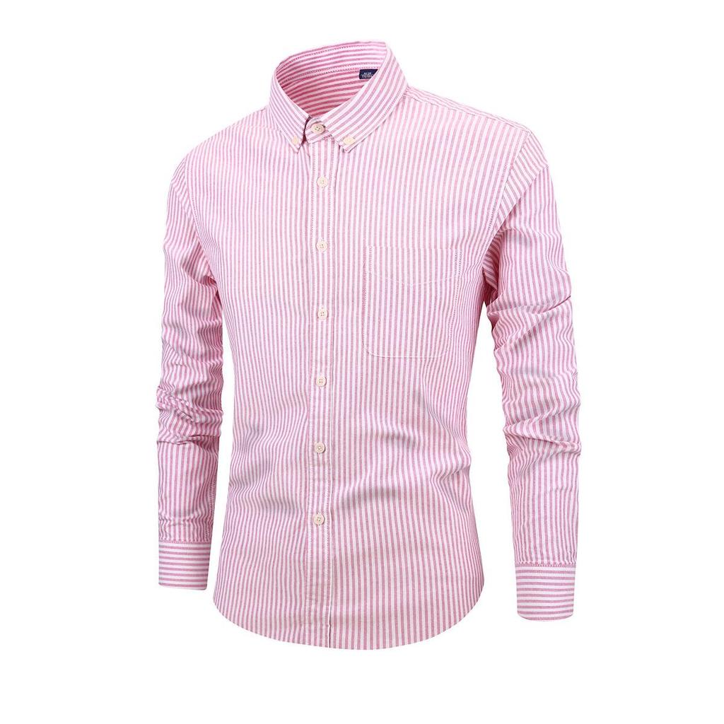 Men's Cross-Border Autumn/Winter Plaid Cotton Long-Sleeve Casual Business Shirt