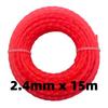 2.4/3.0mm*15m Mowing Nylon Grass Trimmer Rope Brush Cutter Strimmer Line Mowing Wire Lawn Mower Garden Power Tool Accessories