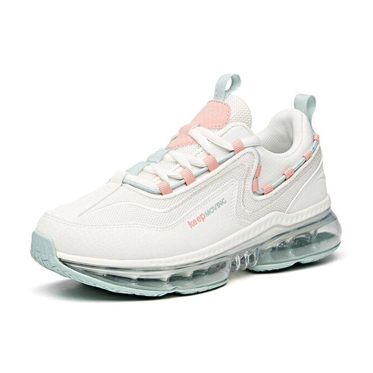 Anta Shock Absorbing Non-Slip Durable Low-Top Running Shoes Women Sneakers White Green 922035505-1