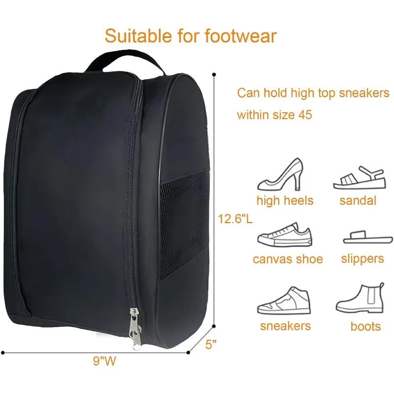 Portable Golf Shoe Bag Oxford Cloth Breathable Lightweight Dustproof Easy-Carry Carrier for Golf Football Sports Travel Shoe Bag