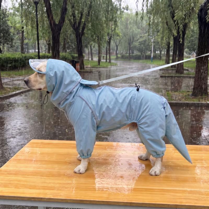 Full Coverage Waterproof Dog Raincoat Large Medium Breeds Outdoor Use All Season