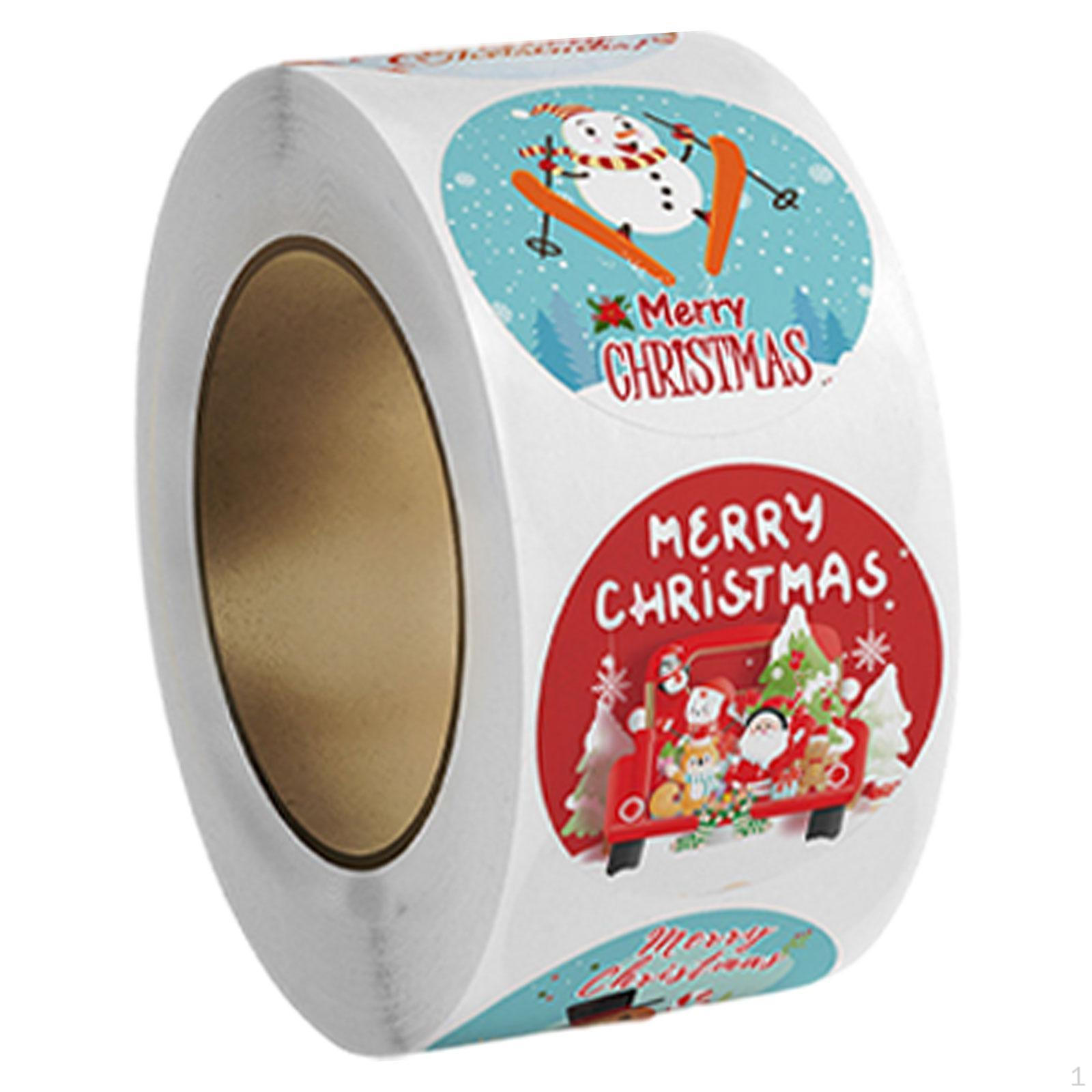 

500 шт. Різдвяні наклейки, рулон, конверт, печатка, круглі 1 дюйми, декоративні етикетки, Різдво для Style I