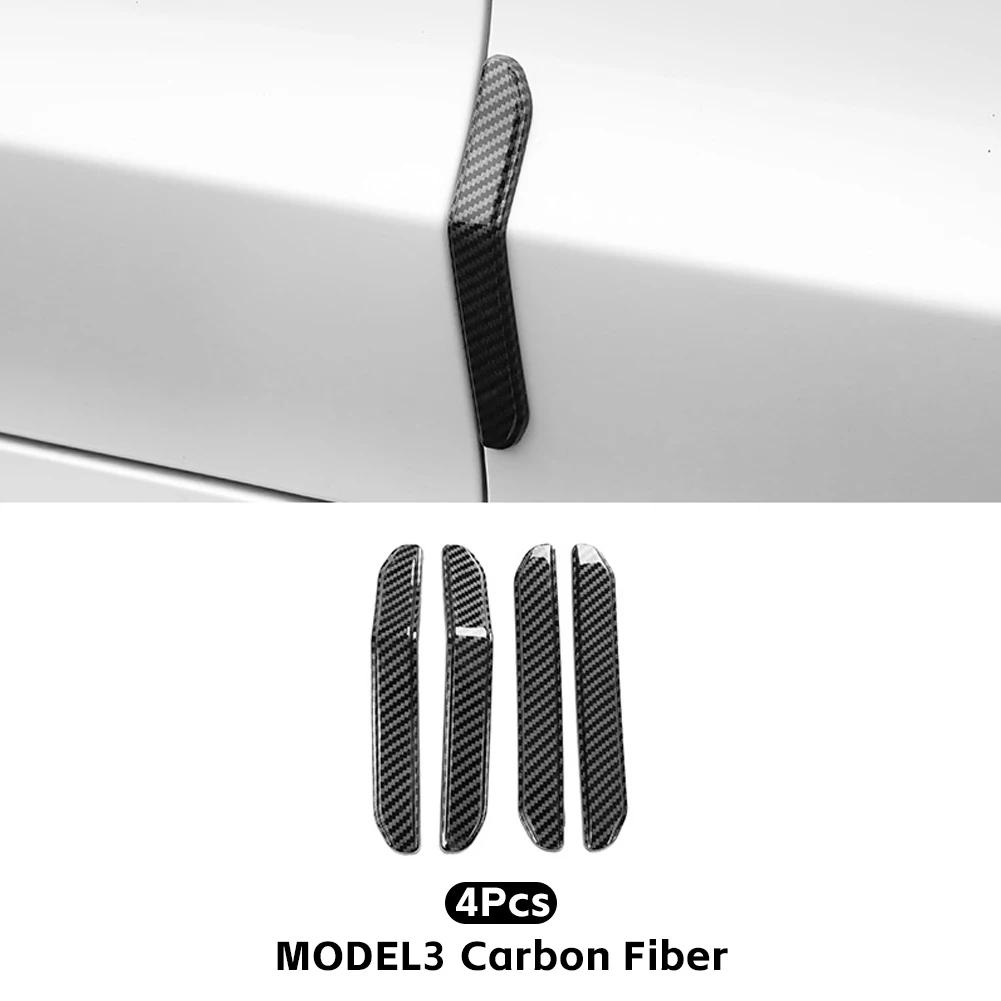 4Pcs Car Door Anti-collision Strip Paint Body Anti Scratch Sticker Modification Accessories ABS For Tesla Model 3 Model Y