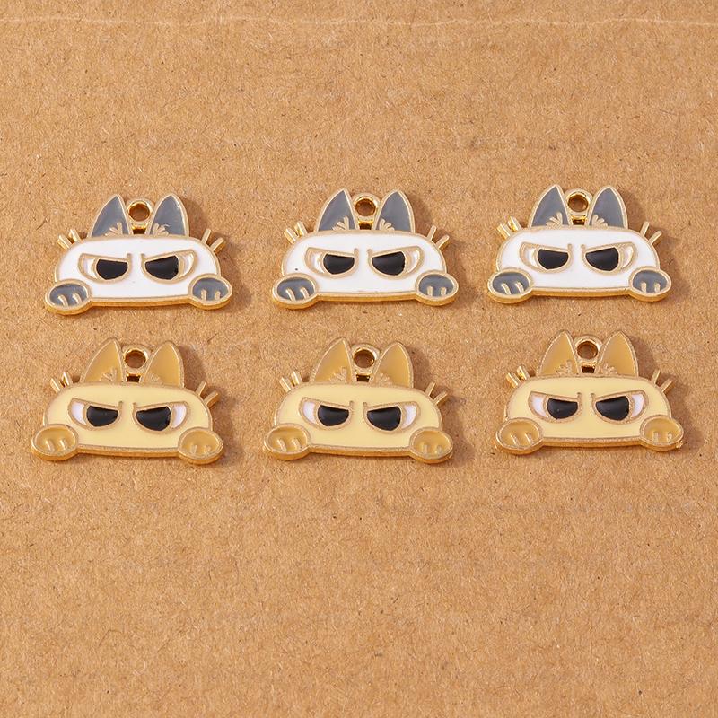 10pcs Enamel Animal Cat Bee Bird Panda Pendants Charms for Jewelry Making DIY Earrings Necklace Bracelet Accessories Supplies