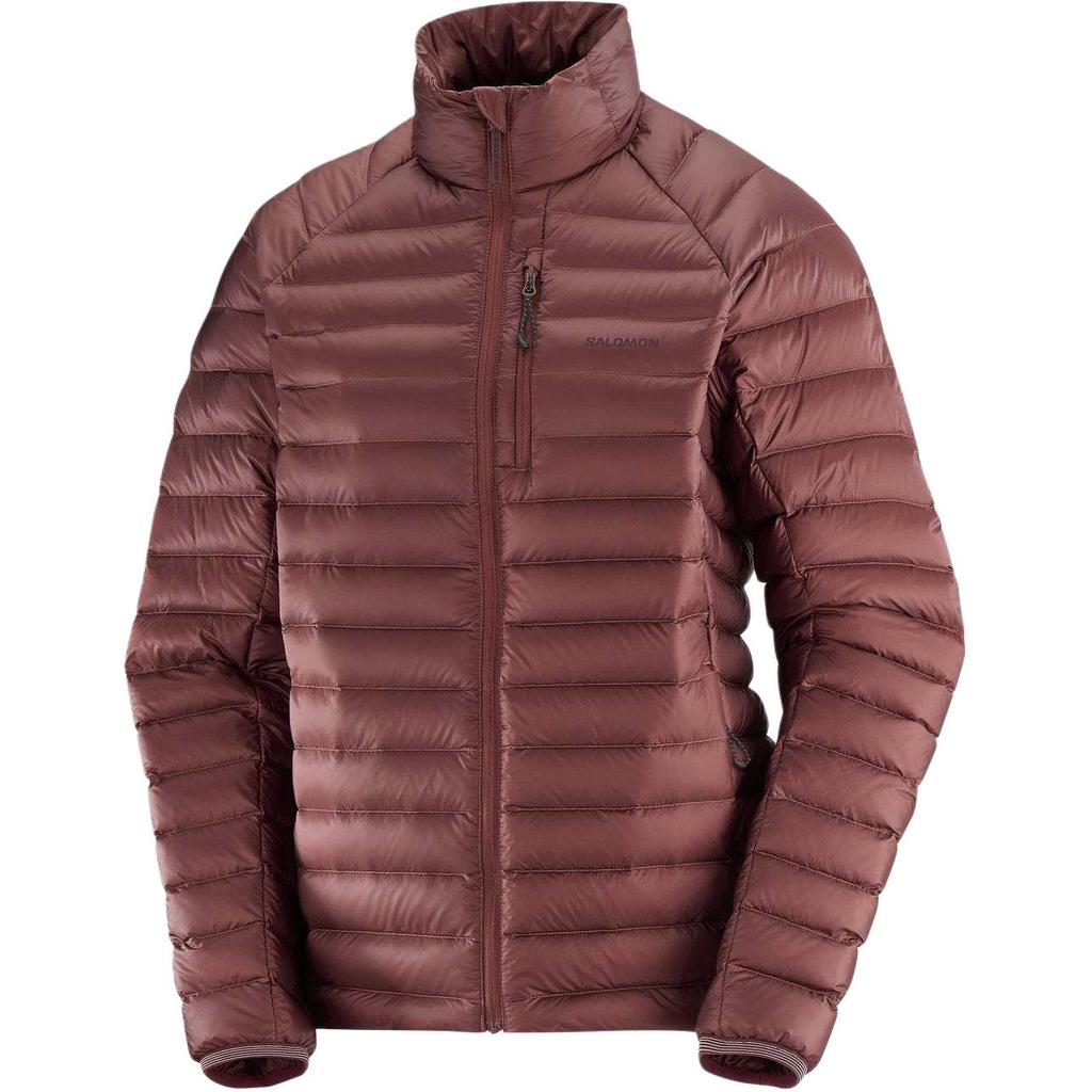 Salomon Elixir Micro Down Waterproof Warm Breathable Comfortable Padded Jacket Women outerwear Rum-Raisin LC2284400
