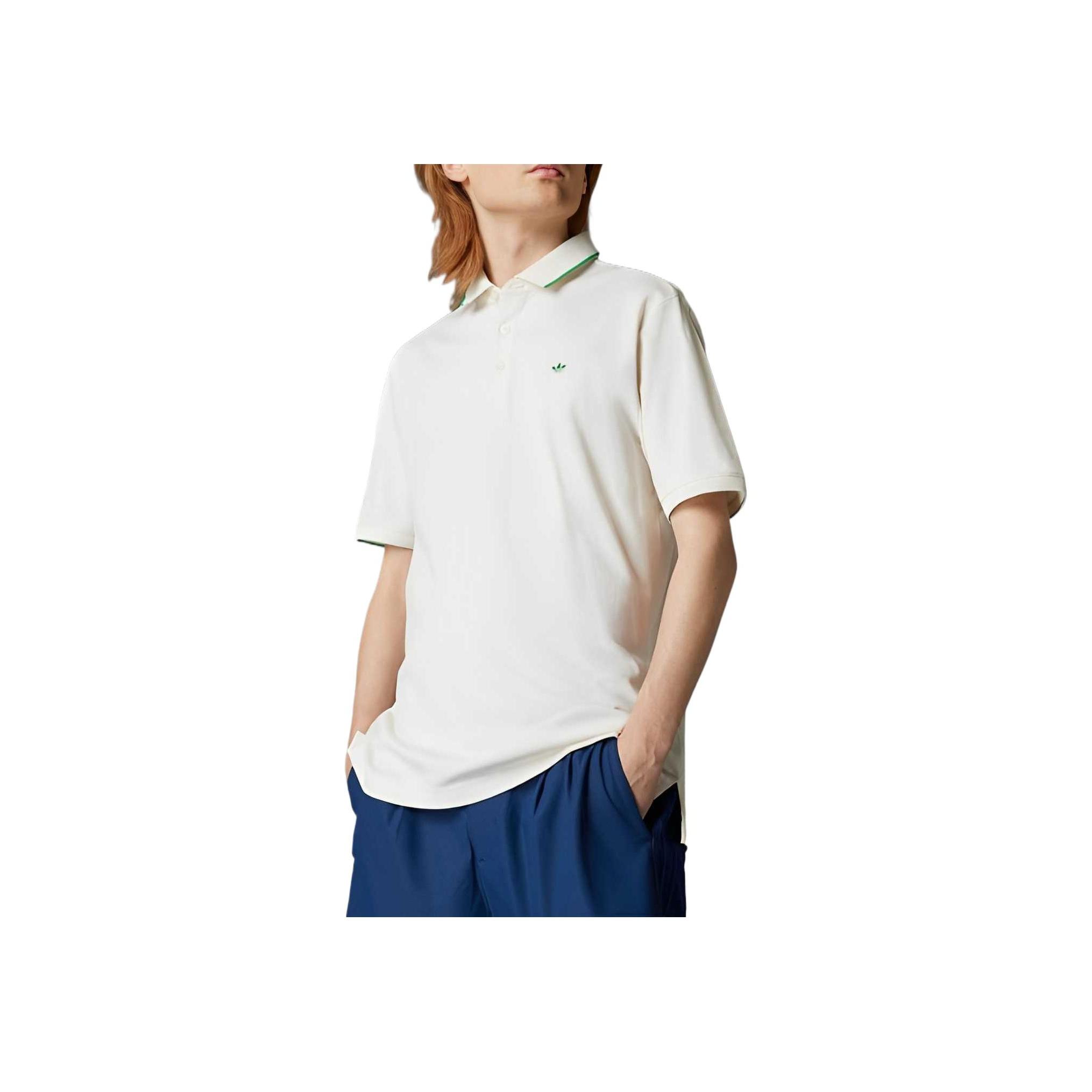 

Adidas Originals Twistknit Comfortable Simple Fashionable Versatile Short Sleeve Golf Shirt Men tops Pink White JH3861 2XL