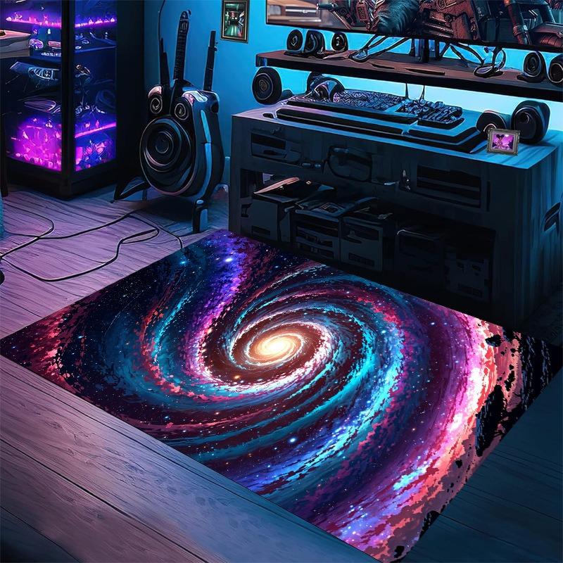 Starry Sky Carpet Esports Room Fashion Design Non-Slip Floor Mat for Kids Playroom Living Room Bedroom Gaming Room Home Decor
