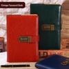 A5 Retro Password-Protected Diary with Lock - Creative Business Journal with Custom Printed Logo