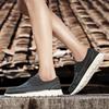 Men’s Outdoor Canvas Shoes Blue Sneakers Driving Shoes Casual Khaki Wide Head Shoes for Farther Plus Size Lightweight