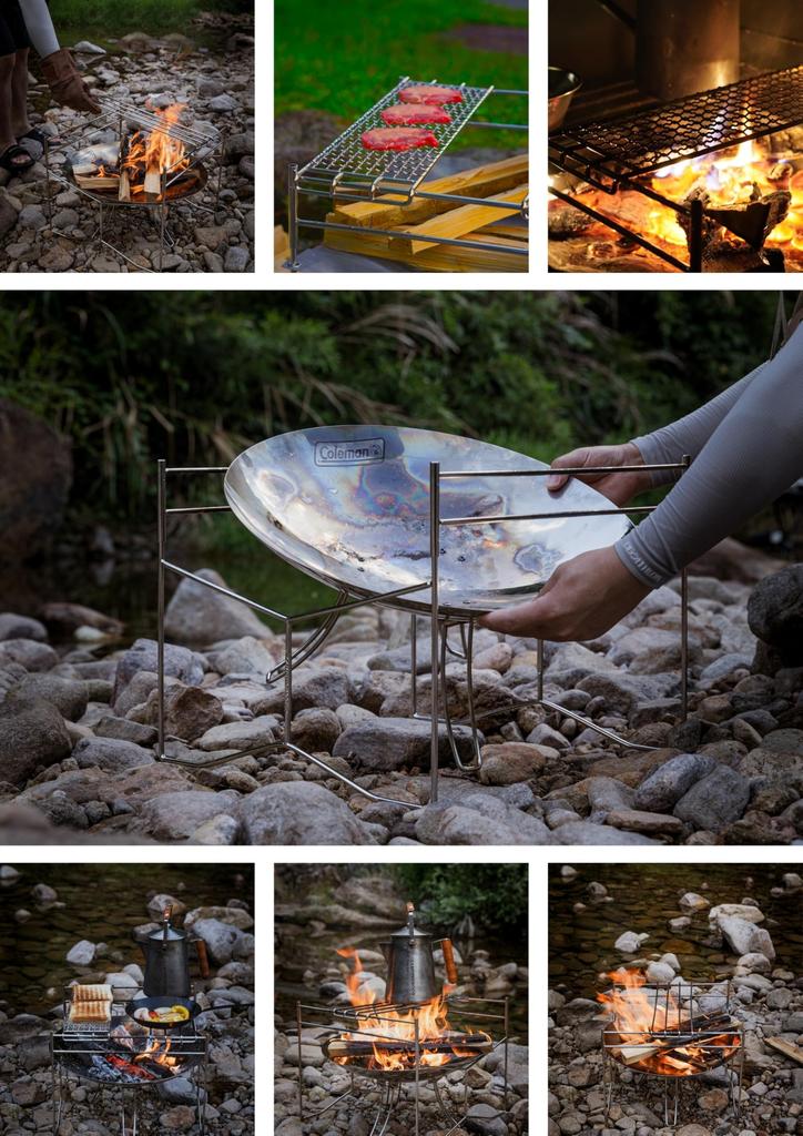 CAMPING MOON Fire Disc Campfire Camping for Coleman 45cm Fire Stand, Pit, Trivet, Pit, FT-303-HJ