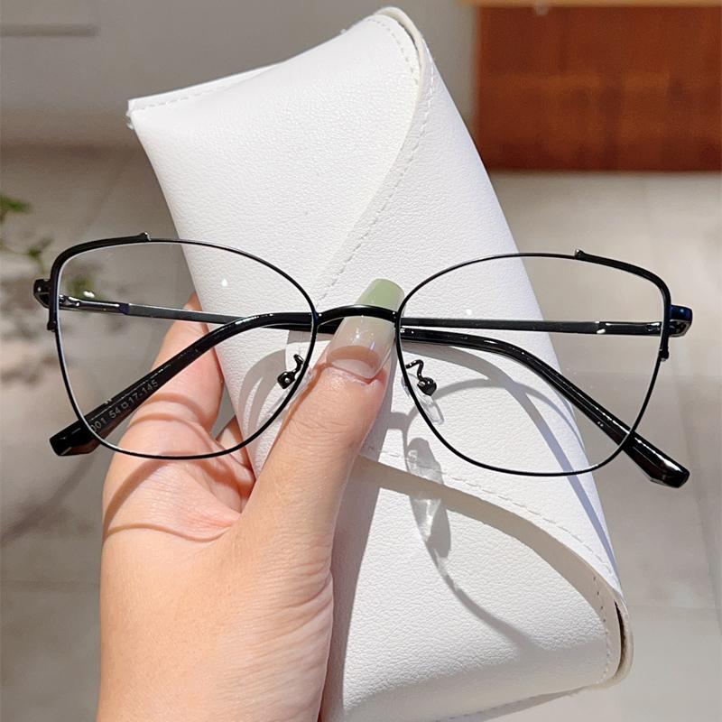 Trendy Retro Oval Metal Frame Women New Fashion Korean Style Glasses Blue Light Blocking Stylish Brand Decor Eyewear