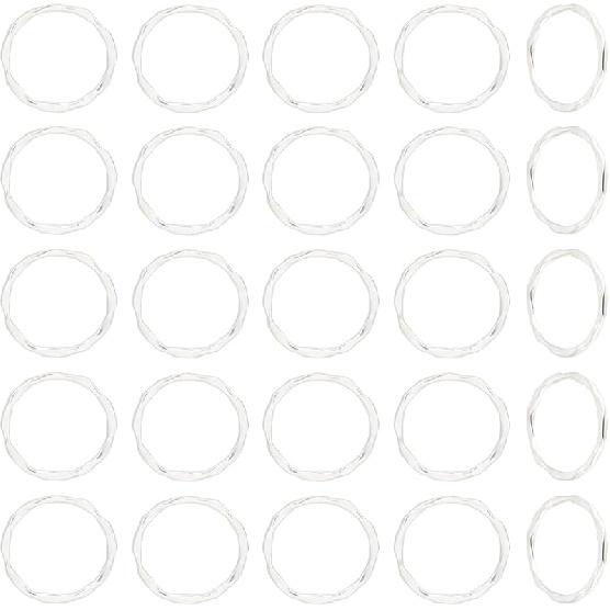 UNICRAFTALE 50 шт. Соединительные кольца из сплава в тибетском стиле, 26 мм внутренний, античное серебро, гипоаллергенные соединители, круглые металлические соединительные кольца для серег